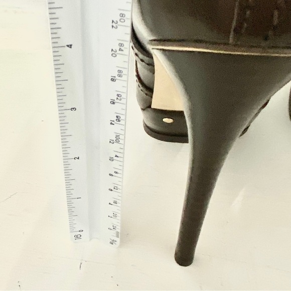 Michael Kors Stockard Platform Stiletto Brown Leather Ankle Booties, Size 7.5 - Picture 13 of 15